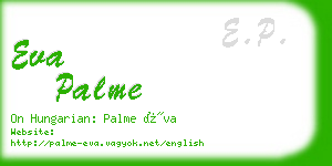 eva palme business card